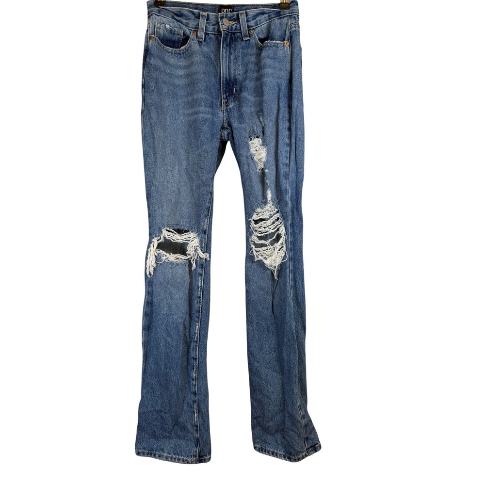 BDG Urban Outfitters Bootcut Distressed Ripped Jeans Blue Medium Wash 25